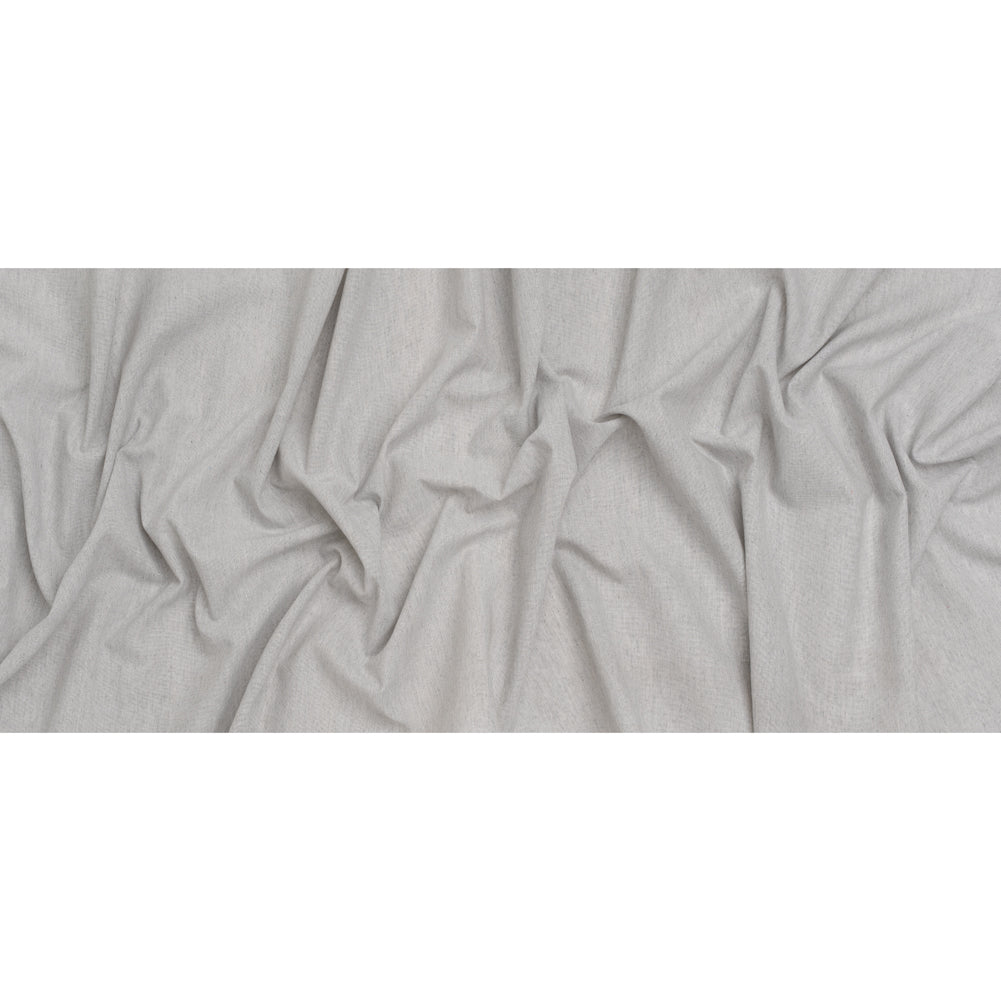 Cotton and Polyester Chambray Made in Italy - Heathered Cool Stone Gray - Full