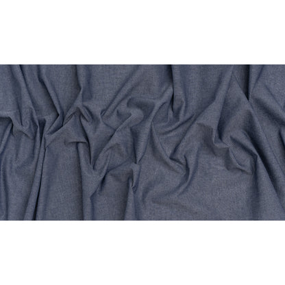 Cotton and Polyester Chambray Made in Italy - Heathered Denim Blue