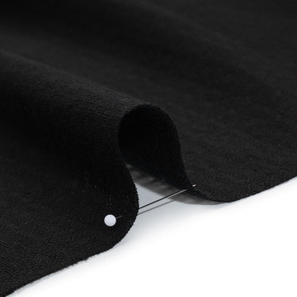 Linen and Cotton Waffle Woven Made in Italy - Black