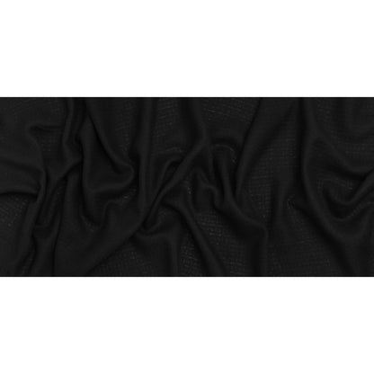 Linen and Cotton Waffle Woven Made in Italy - Black