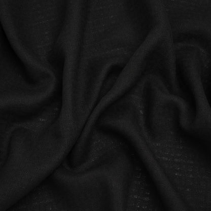 Linen and Cotton Waffle Woven Made in Italy - Black