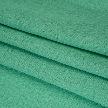Linen and Cotton Waffle Woven Made in Italy - Sea Green