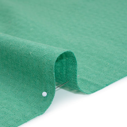 Linen and Cotton Waffle Woven Made in Italy - Sea Green