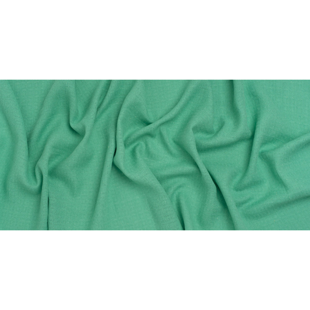 Linen and Cotton Waffle Woven Made in Italy - Sea Green - Full