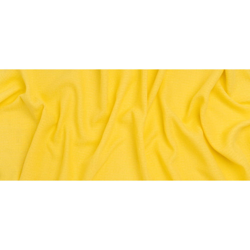 Linen and Cotton Waffle Woven Made in Italy - Bright Sun Yellow - Full