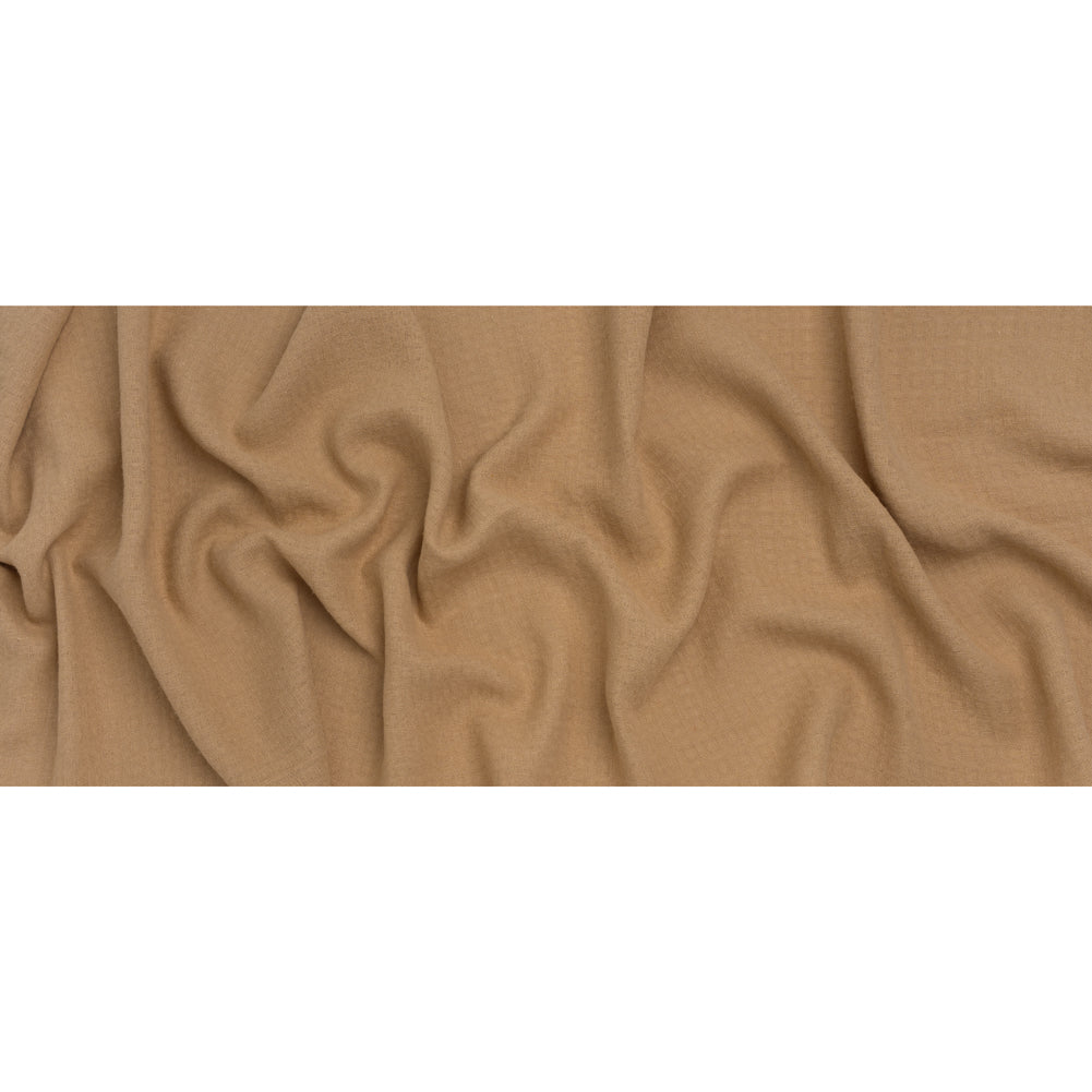Linen and Cotton Waffle Woven Made in Italy - Camel Beige - Full