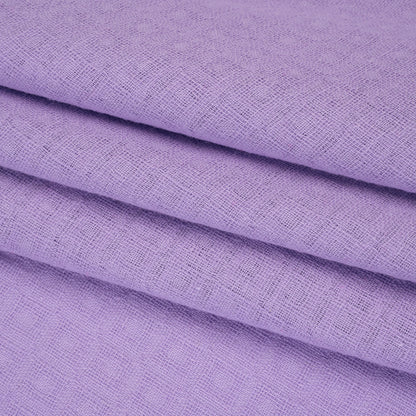 Linen and Cotton Waffle Woven Made in Italy - Lilac Purple