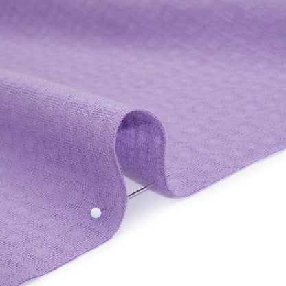 Linen and Cotton Waffle Woven Made in Italy - Lilac Purple