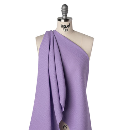 Linen and Cotton Waffle Woven Made in Italy - Lilac Purple