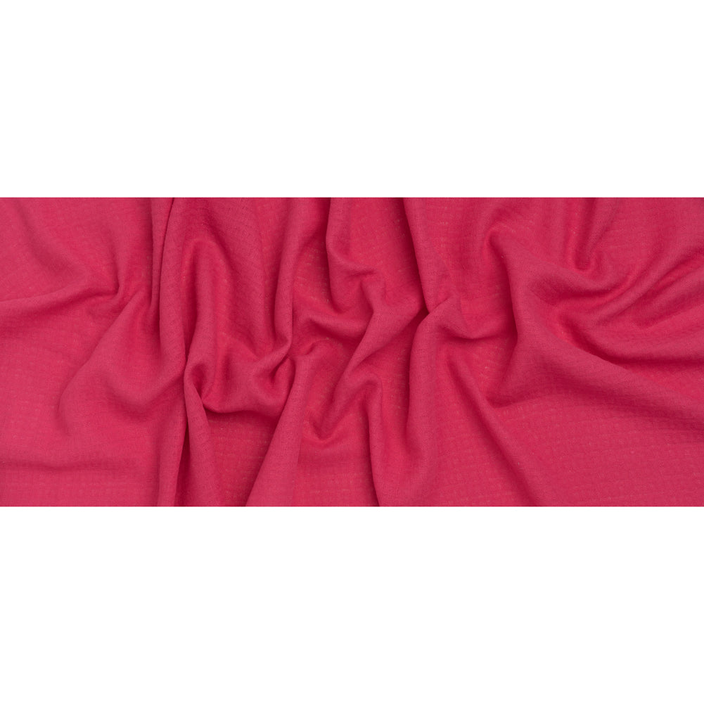 Linen and Cotton Waffle Woven Made in Italy - Fuchsia Pink - Full