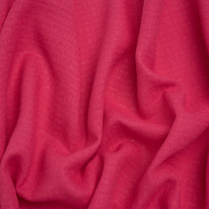Linen and Cotton Waffle Woven Made in Italy - Fuchsia Pink