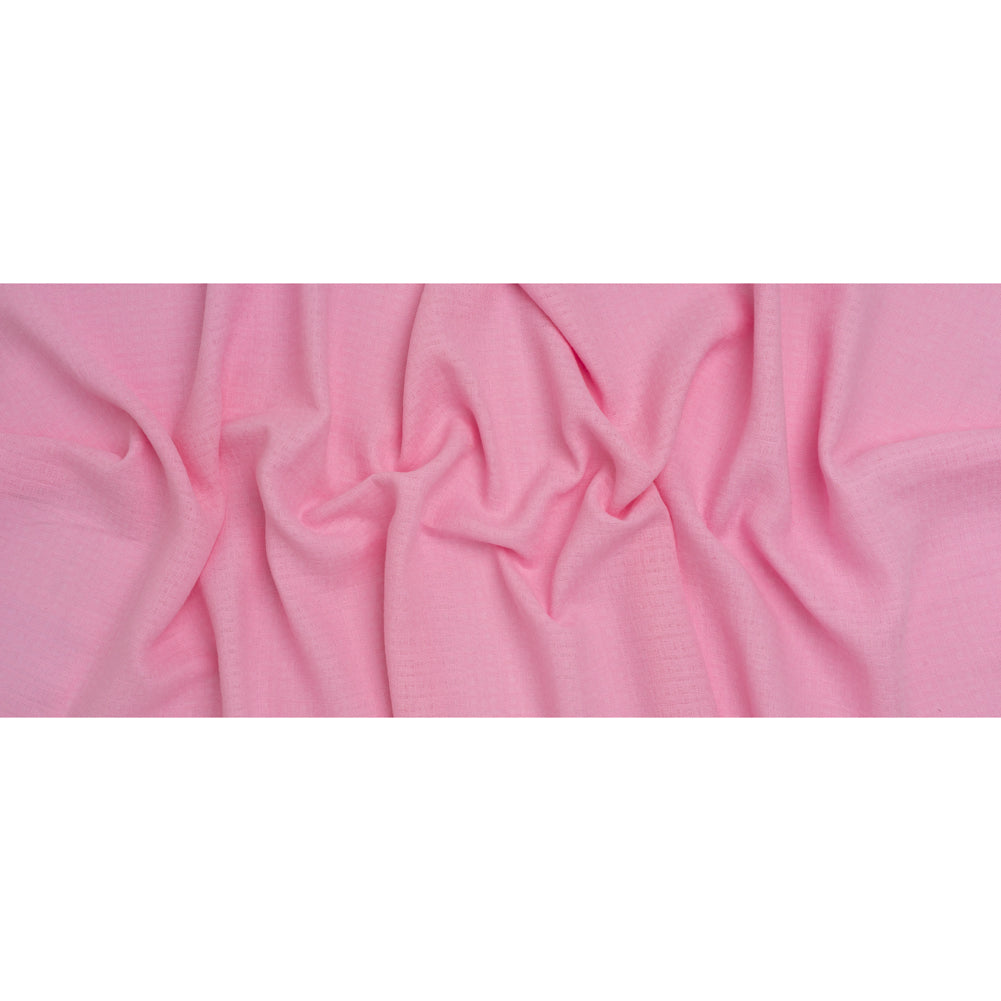 Linen and Cotton Waffle Woven Made in Italy - Bubblegum Pink - Full