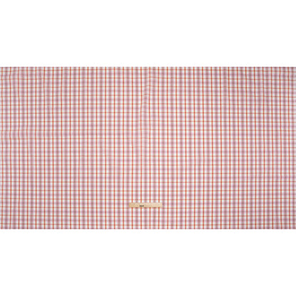 Stretch Cotton and Nylon Shirting Made in Italy - Neon Yellow, Fluorescent Pink and White Plaid
