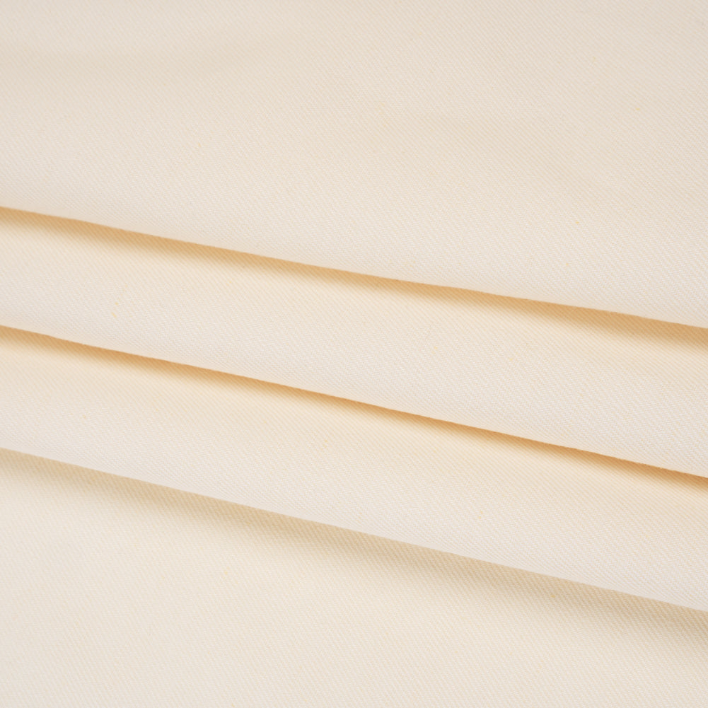Organic Cotton and Linen Blend Chino Made in Italy - Ecru Cream - Folded