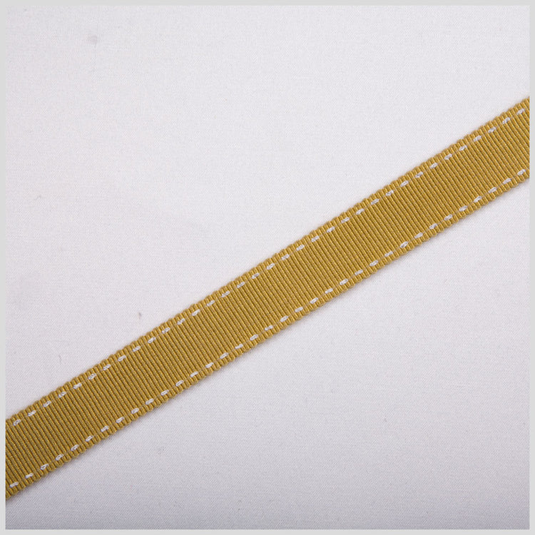 template--25130090922057__main-5/8" Gold Stitched Grosgrain Ribbon