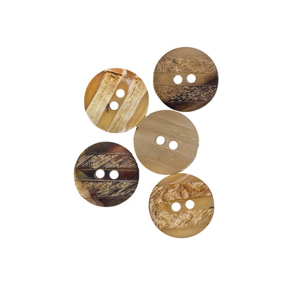 Natural Horn Button - 24L/15mm Full