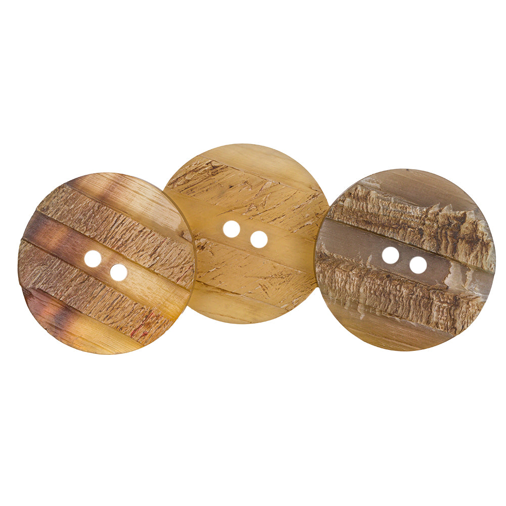 Natural Horn Coat Button - 48L/30.5mm Full