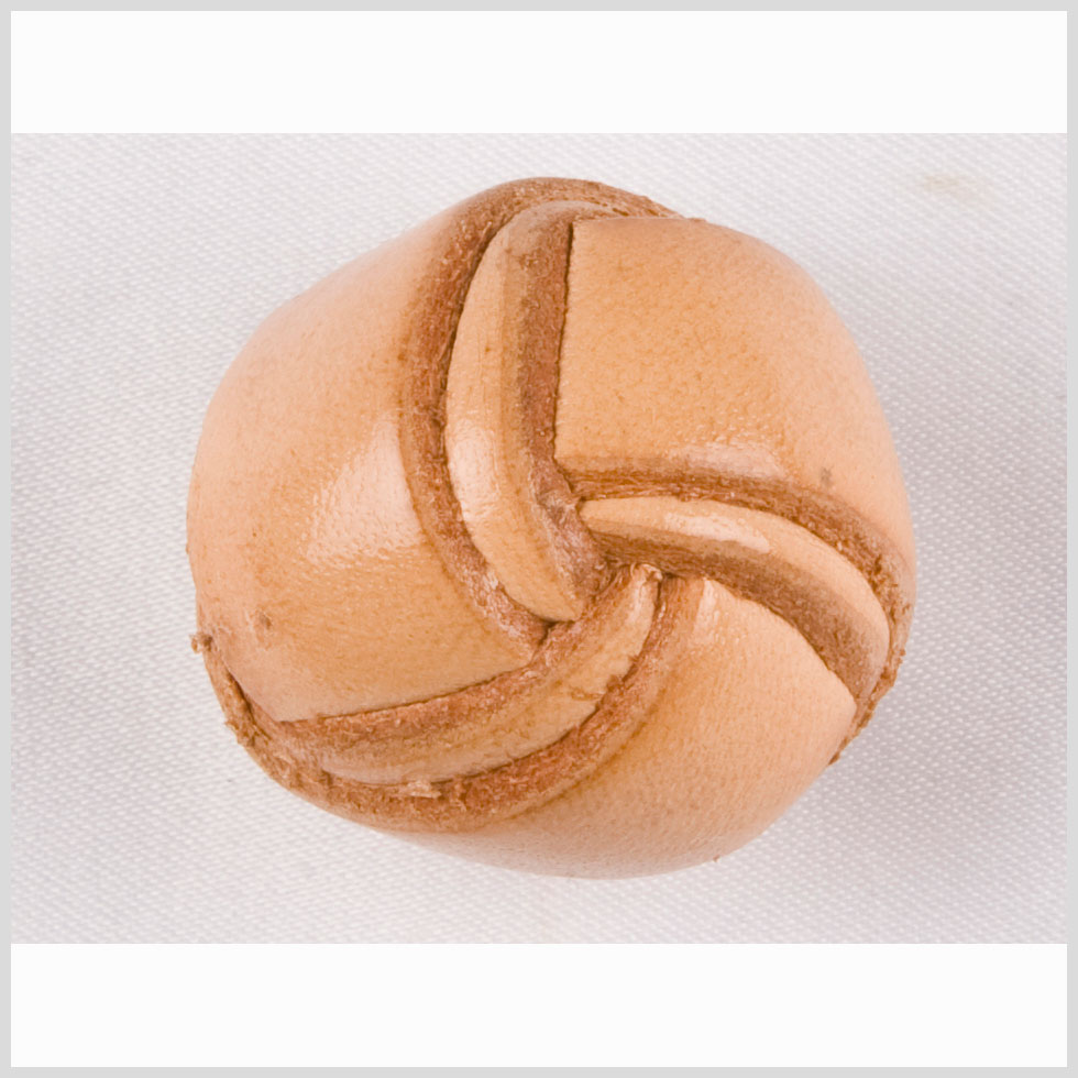Natural Leather Button - 24L/15mm