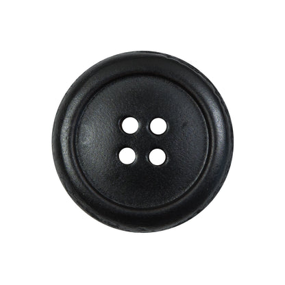 Black Leather Blazer Button - 40L/25.5mm