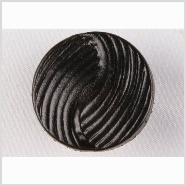Black Leather Button - 36L/23mm