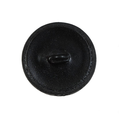 Black Embossed Leather Shank Back Button - 40L/25.5mm Detail