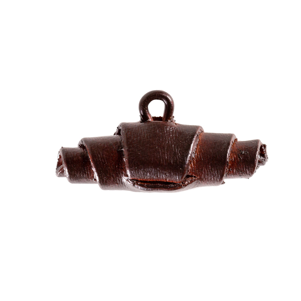 Antique Leather Toggle - 60L/38mm Detail