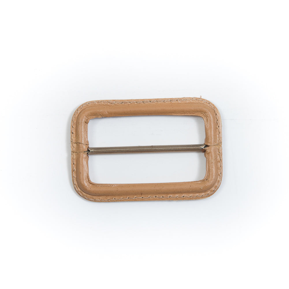 Natural Leather Buckle - 2.625" x 1.75" Detail