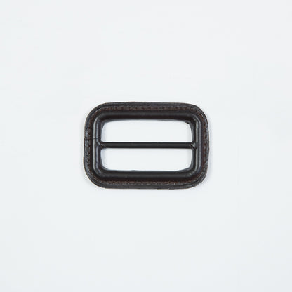 Antique Brown Leather Buckle - 2.125" x 1.5" Detail
