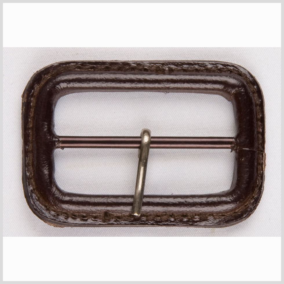 Antique Brown Leather Buckle - 2.625" x 1.75"