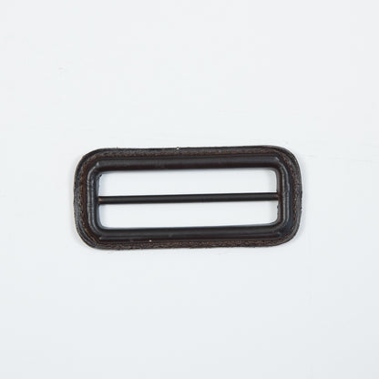 Antique Brown Leather Buckle - 3" x 1.375"