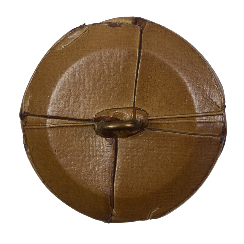 Natural Leather Shank Back Button - 54L/34mm Detail