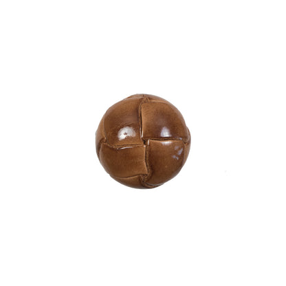 Lacquered Natural Leather Button - 20L/12.5mm