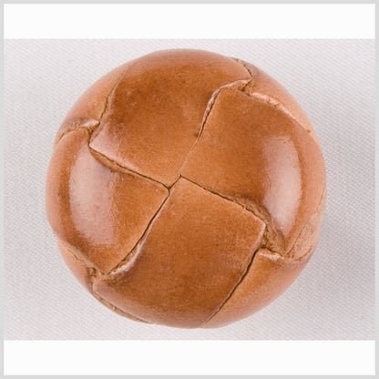 Lacquered Natural Leather Button - 24L/15mm