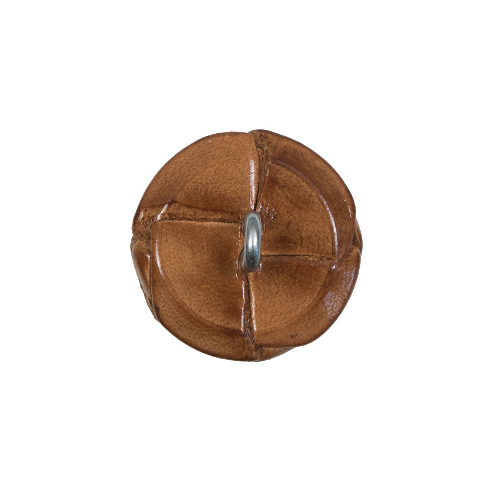 Lacquered Natural Leather Button - 32L/20mm Detail