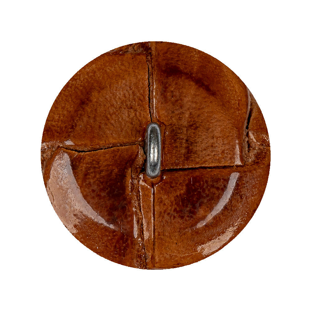 Lacquered Natural Leather Button - 45L/29mm Detail