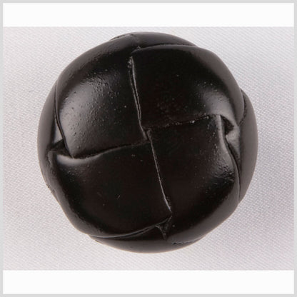 Black Leather Button - 24L/15mm