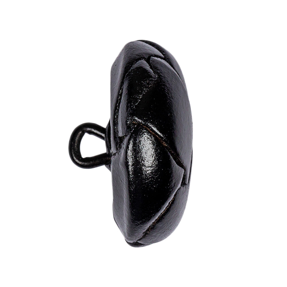 Black Leather Button - 45L/29mm Folded