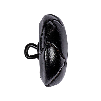 Black Leather Button - 45L/29mm Folded