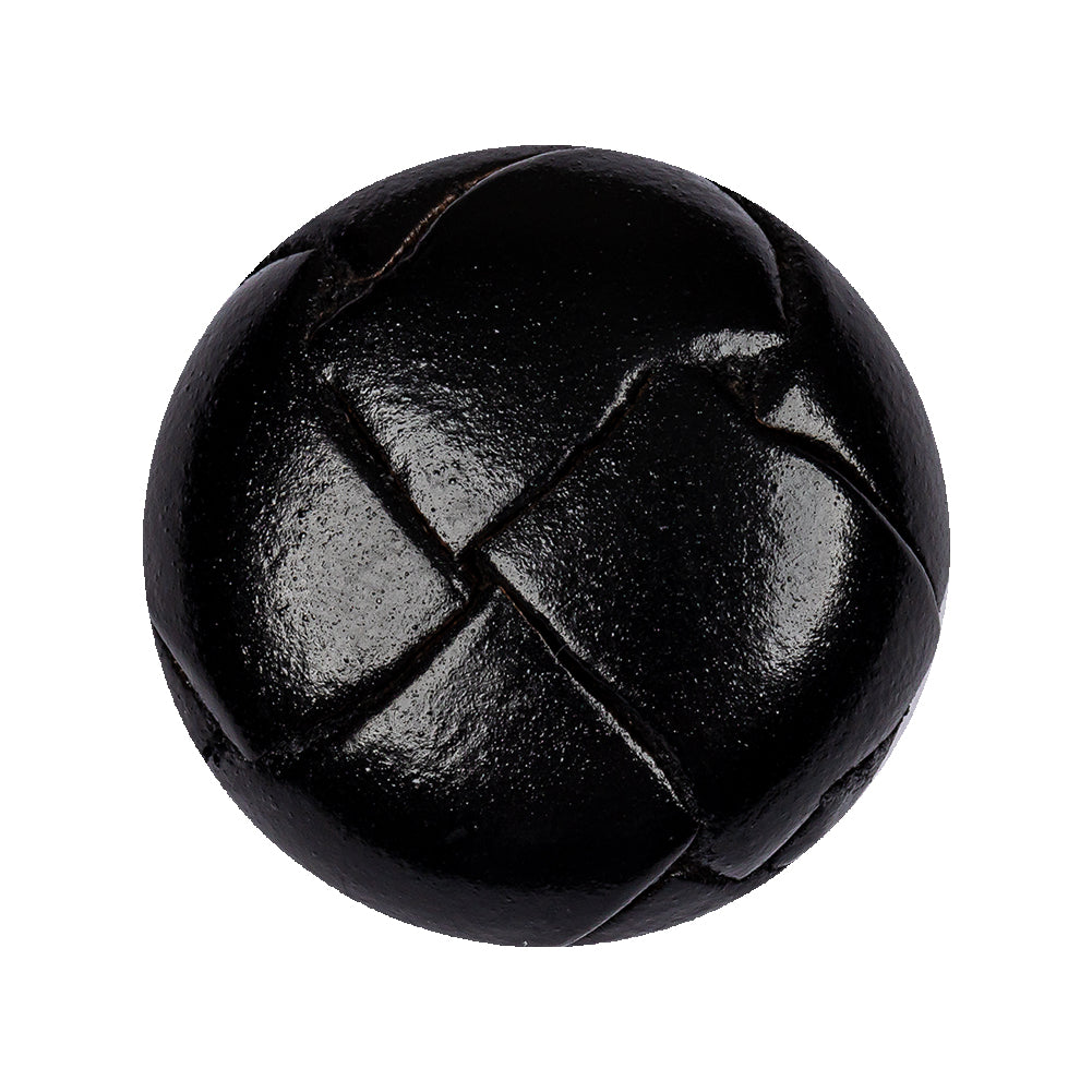 Black Leather Button - 45L/29mm