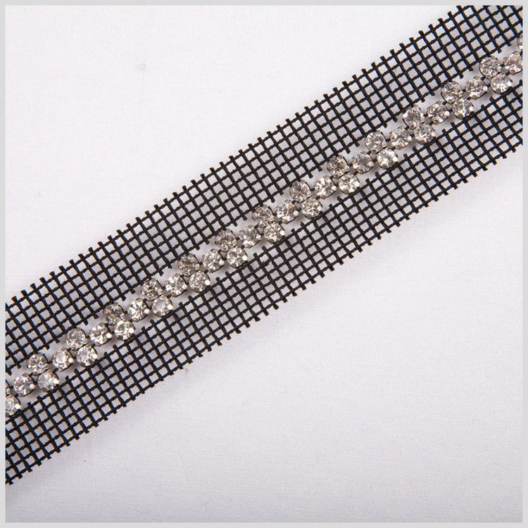 template--25130090922057__main-1.25" Crystal/Silver/Black Metal & Czech Rhinestone