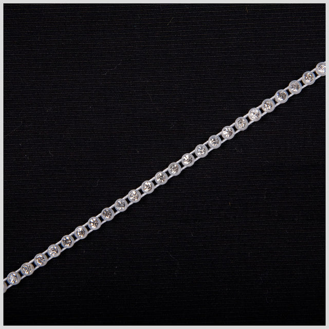 1 Row SS13 Crystal/Silver Metal & Czech Rhinestone