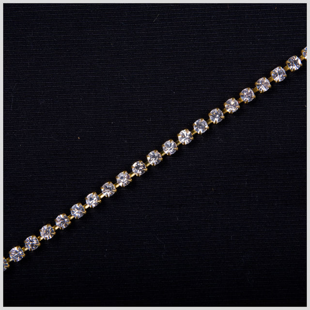 Crystal/Gold Metal & Czech Rhinestone