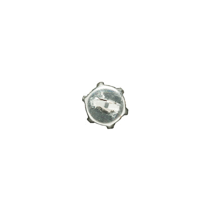 Crystal Rhinestone and Silver Metal Czech Button - 14L/9mm Folded