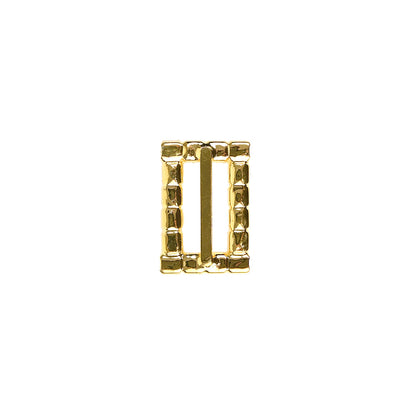 Swarovski Crystal and Gold Rectangular Rhinestone Slider - 0.5" x 0.75" Detail