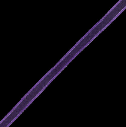 3/8" Purple Sheer Ribbon with Double Faced Satin Edge Detail