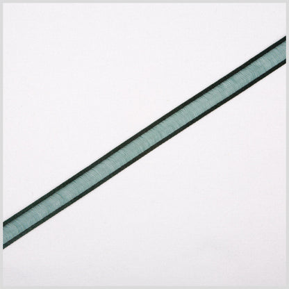 Hunter Green Sheer Ribbon with Double Faced Satin Edge - 0.375"