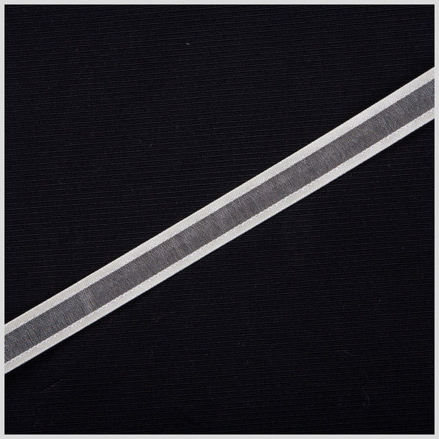 3/8" Ivory Sheer Ribbon with Double Faced Satin Edge