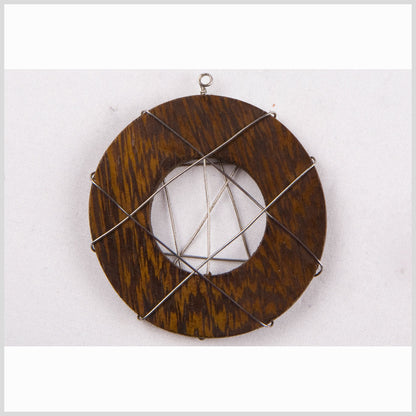 50mm Brown Wood Pendant