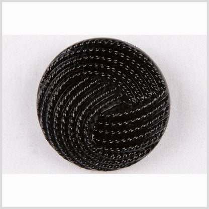 Black Knotted Glass Shank Back Button - 44L/28mm
