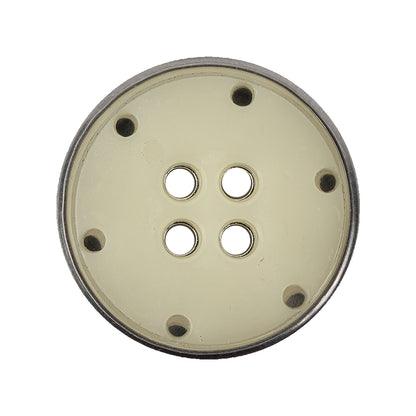 New Silver Metal Coat Button - 44L/28mm Detail